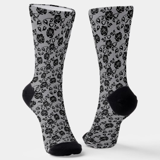 Chaussette Chaussettes Faux Black Lace (Angulaire)