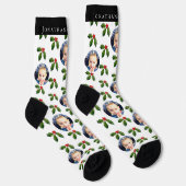 Chaussette Chaussettes Festive Holly Berry personnalisées (Droite)