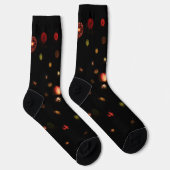 Chaussette Chaussettes - Feu d'artifice dans le ciel noir (Droite)
