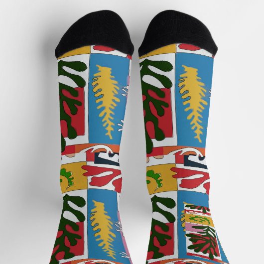 Chaussette Chaussettes Feuilles Abstraites (Haut)