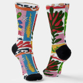Chaussette Chaussettes Feuilles Abstraites (Angulaire)