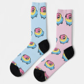 Chaussette Chaussettes fières de grenouille pansexuelle dodue (Gauche)