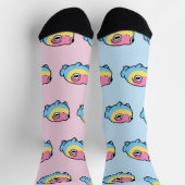 Chaussette Chaussettes fières de grenouille pansexuelle dodue (Haut)