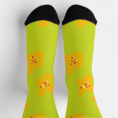 Chaussette Chaussettes Fleur Orange (Haut)