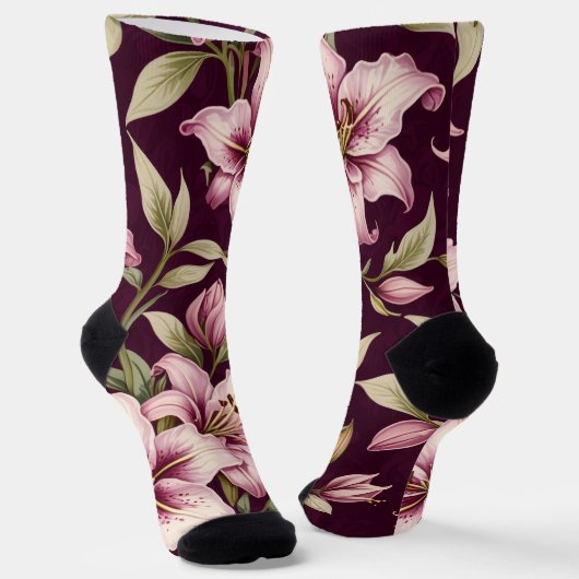 Chaussette Chaussettes fleuries pour femmes (Angulaire)