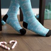 Chaussette Chaussettes flocon de neige sur mesure bleu cool r