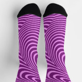 Chaussette Chaussettes folles d'art à spirale violette (Haut)