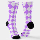 Chaussette Chaussettes folles de Motif de diamants violet et  (Angulaire)