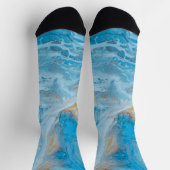 Chaussette Chaussettes folles Motif en marbre bleu et or (Haut)