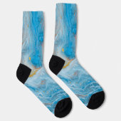 Chaussette Chaussettes folles Motif en marbre bleu et or (Droite)