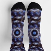 Chaussette Chaussettes funky Mandala Space Art (Haut)