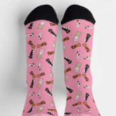 Chaussette Chaussettes Funky Rose Patte de Chat (Haut)