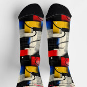 Chaussette Chaussettes géométriques Abstraites avec blocs de  (Haut)