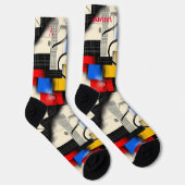 Chaussette Chaussettes géométriques abstraites avec des blocs (Droite)