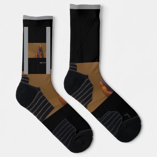 Chaussette Chaussettes grises athlétiques haute performance ( (Droite)
