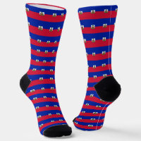 Chaussettes Haïti, mode patriotique du drapeau haï