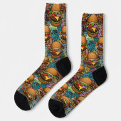 Chaussette Chaussettes hamburger pour hommes (Gauche)