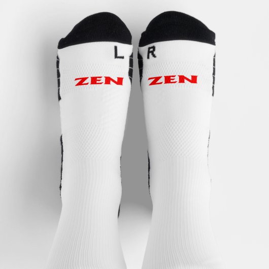 Chaussette Chaussettes haute performance Zen rouge blanc vers (Haut)