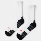 Chaussette Chaussettes haute performance Zen rouge blanc vers (Gauche)