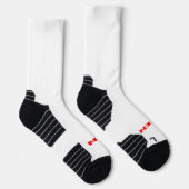 Chaussette Chaussettes haute performance Zen rouge blanc vers (Droite)