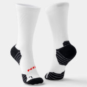 Chaussette Chaussettes haute performance Zen rouge blanc vers (Angulaire)