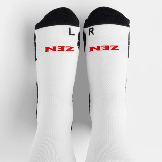 Chaussette Chaussettes haute performance Zen rouge blanc vers (Haut)