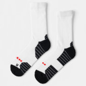 Chaussette Chaussettes haute performance Zen rouge blanc vers (Gauche)