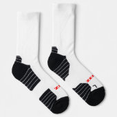 Chaussette Chaussettes haute performance Zen rouge blanc vers (Droite)
