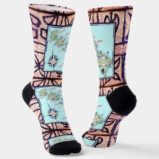 Chaussette Chaussettes Hawaii Tapa (Angulaire)