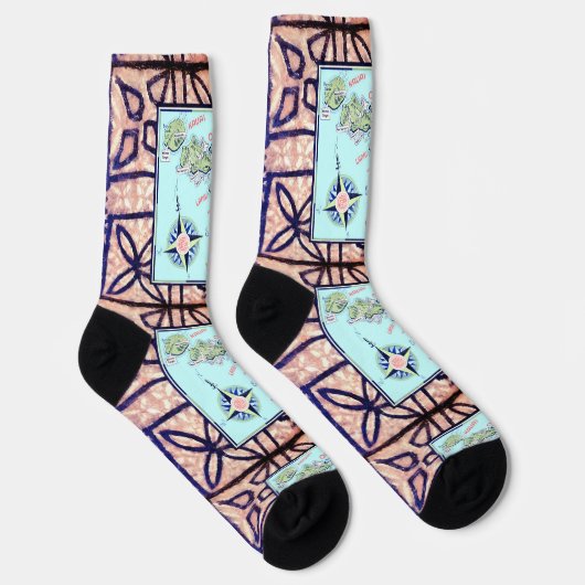 Chaussette Chaussettes Hawaii Tapa (Droite)