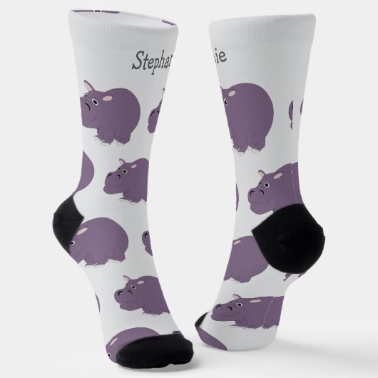 Chaussette Chaussettes Hippopotamus Design (Angulaire)