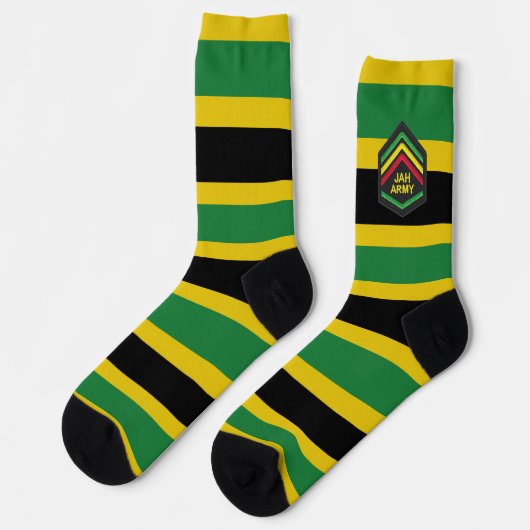 Chaussette Chaussettes Jamaica Jah Army Rasta Reggae Roots (Gauche)