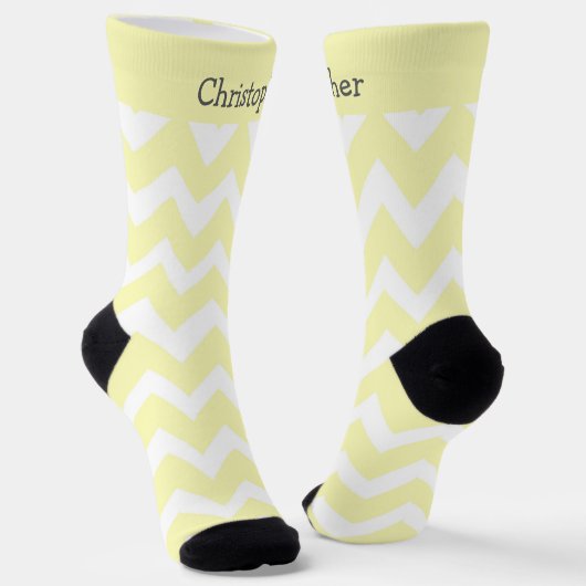 Chaussette Chaussettes Jaune Design Zig Zag (Angulaire)
