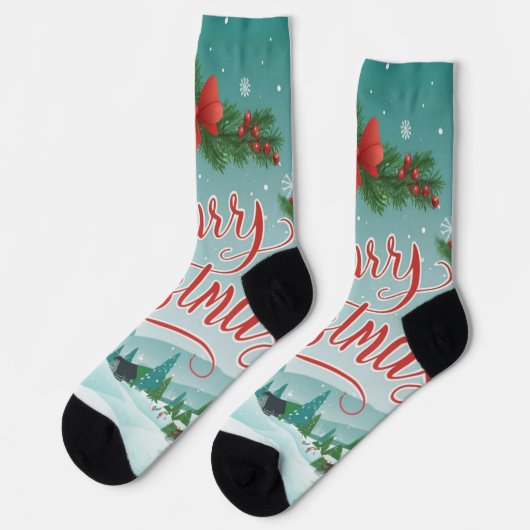 Chaussette Chaussettes Joyeux Noël (Gauche)