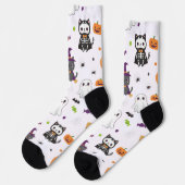 Chaussette Chaussettes Kawaii Halloween Chats et Fantômes (Gauche)