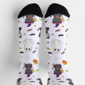 Chaussette Chaussettes Kawaii Halloween Chats et Fantômes (Haut)