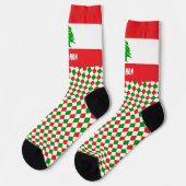 Chaussette Chaussettes libanaises, couleurs du drapeau libana (Gauche)