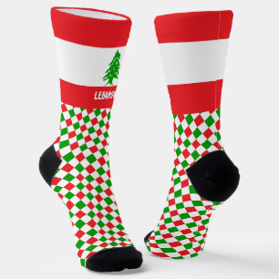 Chaussette Chaussettes libanaises, couleurs du drapeau libana