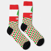Chaussette Chaussettes libanaises, couleurs du drapeau libana (Droite)
