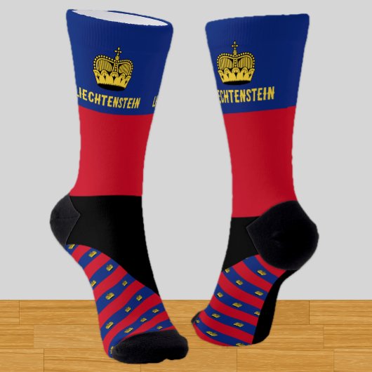 Chaussette Chaussettes Liechtenstein, couleurs du drapeau / s