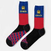 Chaussette Chaussettes Liechtenstein, couleurs du drapeau / s (Gauche)