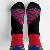 Chaussette Chaussettes Liechtenstein, couleurs du drapeau / s (Haut)
