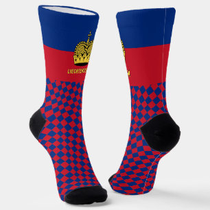 Chaussette Chaussettes Liechtenstein, mode drapeau / sports