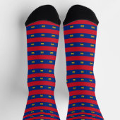 Chaussette Chaussettes Liechtenstein, mode patriotique Drapea (Haut)