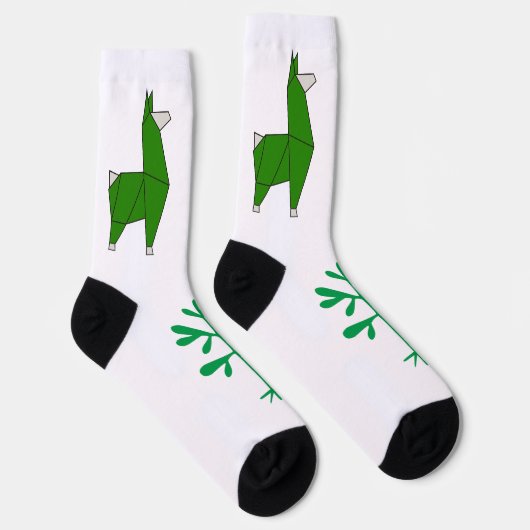 Chaussette Chaussettes Llama en vert, prendre 2 (Droite)