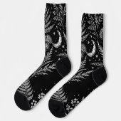 Chaussette Chaussettes Lune Fougère Céleste (Gauche)