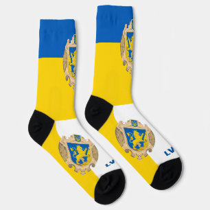 Chaussette Chaussettes Lviv, Drapeau Ukrainien, Ukraine patri