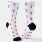 Chaussette Chaussettes Macaron mignonnes, Conception colorée (Angulaire)