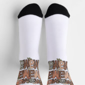 Chaussette Chaussettes "Mama" florales rétro - Cadeau mignon  (Haut)