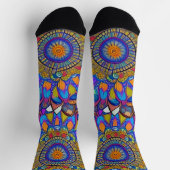 Chaussette Chaussettes Mandala pour bijoux bleu (Haut)